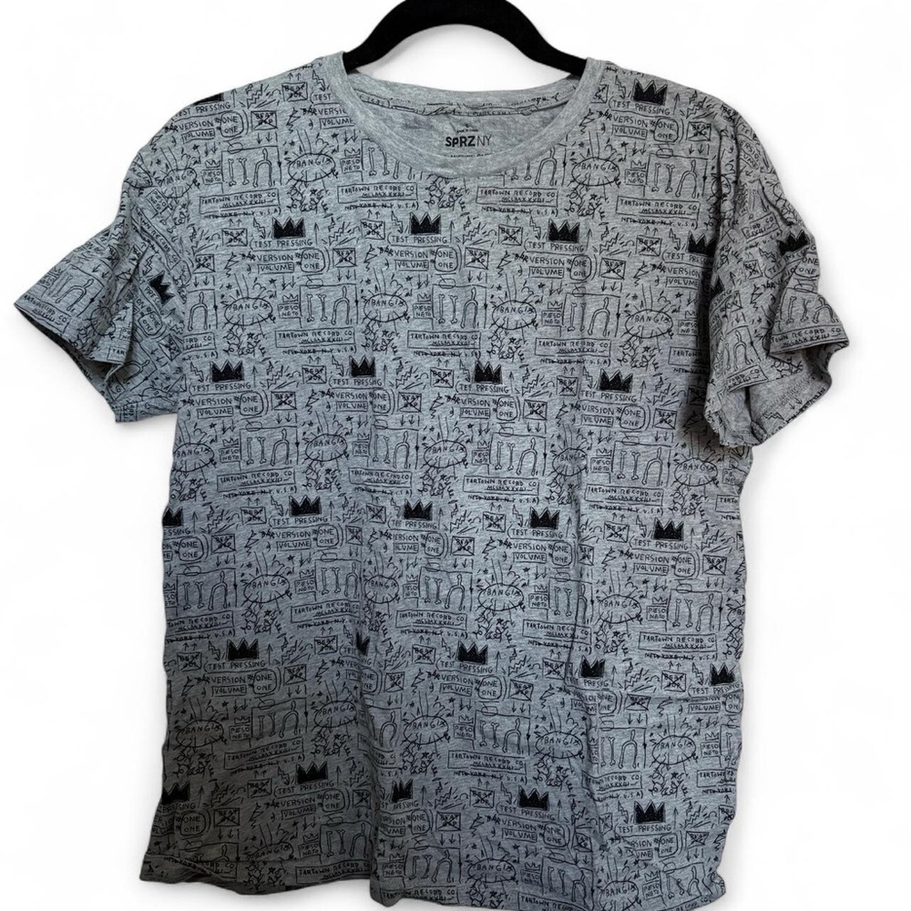 Uniqlo Basquiat Gray Graphic Men's Small T-Shirt
